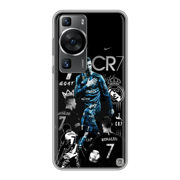 Силиконовый чехол на Huawei P60 Pro с принтом Реал Роналдо
