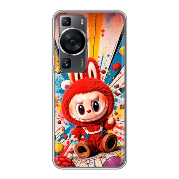 Силиконовый чехол на Huawei P60 Pro с принтом Labubu Лабубу
