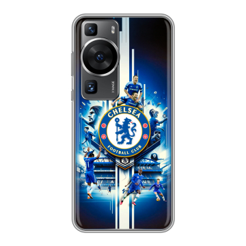 Силиконовый чехол на Huawei P60 Pro с принтом Chelsea Челси Силиконовый чехол на Huawei P60 Pro с принтом Chelsea Челси