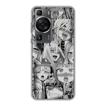 Силиконовый чехол на Huawei P60 Pro с принтом Ahegao Ахегао Аниме Силиконовый чехол на Huawei P60 Pro с принтом Ahegao Ахегао Аниме