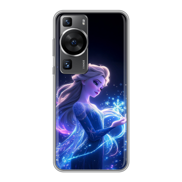 Силиконовый чехол на Huawei P60 Pro с принтом Холодное сердце Frozen