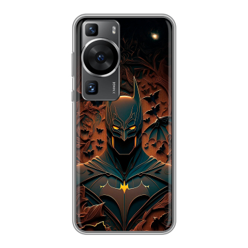 Силиконовый чехол на Huawei P60 Pro с принтом Batman Бэтмен Силиконовый чехол на Huawei P60 Pro с принтом Batman Бэтмен