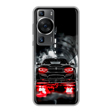 Силиконовый чехол на Huawei P60 Pro с принтом BMW БМВ