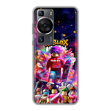 Силиконовый чехол на Huawei P60 Pro с принтом Roblox Роблокс