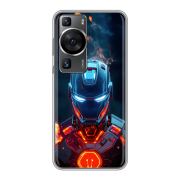 Силиконовый чехол на Huawei P60 Pro с принтом IronMan Железный человек Силиконовый чехол на Huawei P60 Pro с принтом IronMan Железный человек
