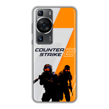 Силиконовый чехол на Huawei P60 Pro с принтом Counter Strike