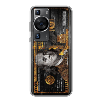 Силиконовый чехол на Huawei P60 Pro с принтом Доллар деньги