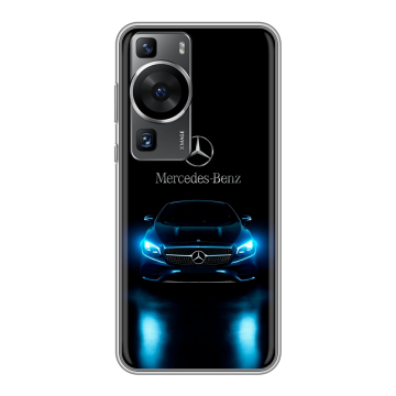 Силиконовый чехол на Huawei P60 Pro с принтом Mercedes Мерседес