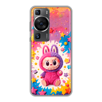 Силиконовый чехол на Huawei P60 Pro с принтом Labubu Лабубу