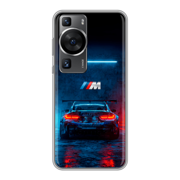 Силиконовый чехол на Huawei P60 Pro с принтом BMW БМВ