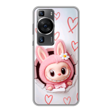 Силиконовый чехол на Huawei P60 Pro с принтом Labubu Лабубу