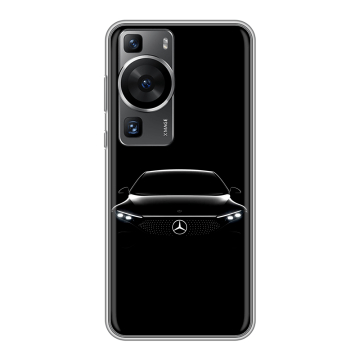 Силиконовый чехол на Huawei P60 Pro с принтом Mercedes Мерседес