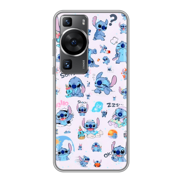 Силиконовый чехол на Huawei P60 Pro с принтом Лило и Стич