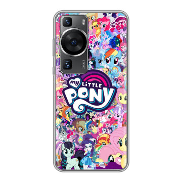 Силиконовый чехол на Huawei P60 Pro с принтом My little pony Дружба чудо