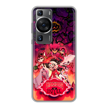 Силиконовый чехол на Huawei P60 Pro с принтом Hazbin Hotel Отель Хазбин
