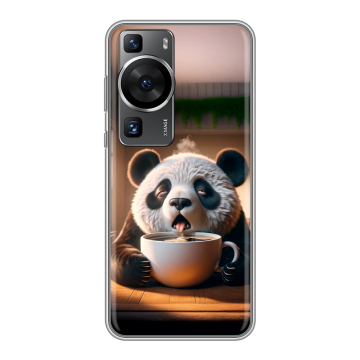 Силиконовый чехол на Huawei P60 Pro с принтом смешная панда