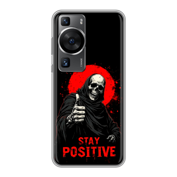Силиконовый чехол на Huawei P60 Pro с принтом смешной скелет Силиконовый чехол на Huawei P60 Pro с принтом смешной скелет