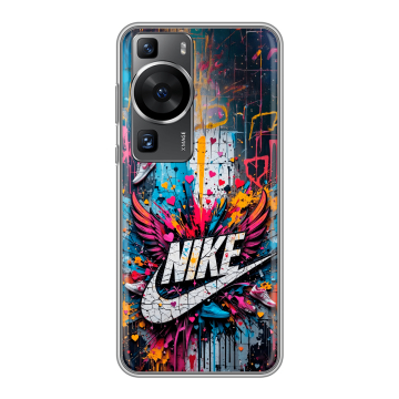 Силиконовый чехол на Huawei P60 Pro с принтом Nike Найк Силиконовый чехол на Huawei P60 Pro с принтом Nike Найк