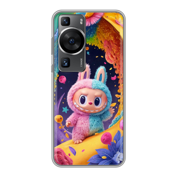 Силиконовый чехол на Huawei P60 Pro с принтом Labubu Лабубу Силиконовый чехол на Huawei P60 Pro с принтом Labubu Лабубу