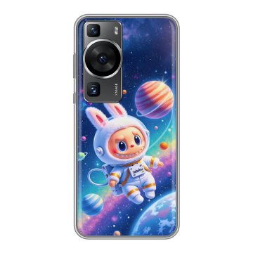 Силиконовый чехол на Huawei P60 Pro с принтом Labubu Лабубу