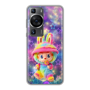 Силиконовый чехол на Huawei P60 Pro с принтом Labubu Лабубу