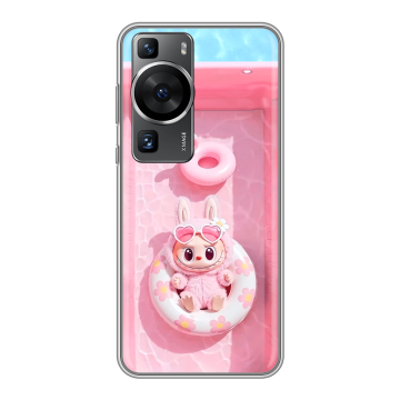Силиконовый чехол на Huawei P60 Pro с принтом Labubu Лабубу