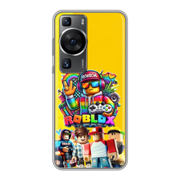 Силиконовый чехол на Huawei P60 Pro с принтом Roblox Роблокс