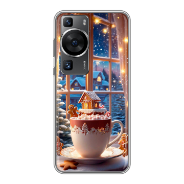 Силиконовый чехол на Huawei P60 Pro с принтом Новый год Силиконовый чехол на Huawei P60 Pro с принтом Новый год