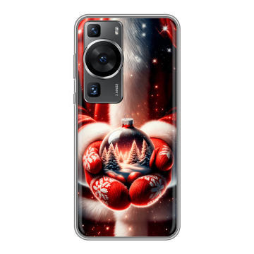 Силиконовый чехол на Huawei P60 Pro с принтом Новый год Силиконовый чехол на Huawei P60 Pro с принтом Новый год