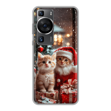 Силиконовый чехол на Huawei P60 Pro с принтом Новый год Силиконовый чехол на Huawei P60 Pro с принтом Новый год