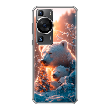 Силиконовый чехол на Huawei P60 Pro с принтом Новый год Силиконовый чехол на Huawei P60 Pro с принтом Новый год