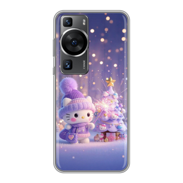 Силиконовый чехол на Huawei P60 Pro с принтом Новый год Силиконовый чехол на Huawei P60 Pro с принтом Новый год