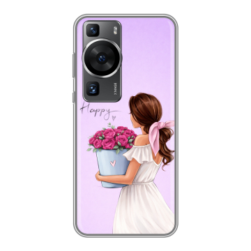 Силиконовый чехол на Huawei P60 Pro с принтом женский Силиконовый чехол на Huawei P60 Pro с принтом женский