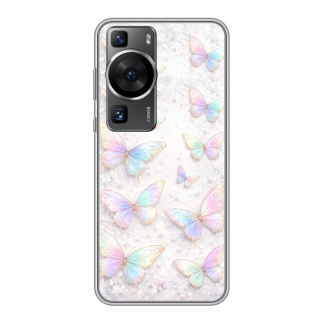 Силиконовый чехол на Huawei P60 Pro с принтом женский