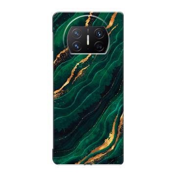 Пластиковый чехол на Huawei Mate X3 с принтом Мрамор зеленое золото Пластиковый чехол на Huawei Mate X3 с принтом Мрамор зеленое золото