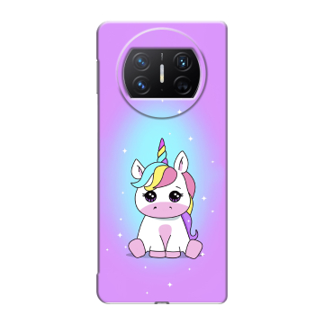 Пластиковый чехол на Huawei Mate X3 с принтом Единорог Пластиковый чехол на Huawei Mate X3 с принтом Единорог