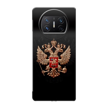 Пластиковый чехол на Huawei Mate X3 с принтом Герб России Пластиковый чехол на Huawei Mate X3 с принтом Герб России