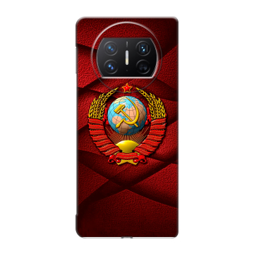 Пластиковый чехол на Huawei Mate X3 с принтом Герб СССР Пластиковый чехол на Huawei Mate X3 с принтом Герб СССР