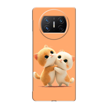 Пластиковый чехол на Huawei Mate X3 с принтом Милые котики Пластиковый чехол на Huawei Mate X3 с принтом Милые котики