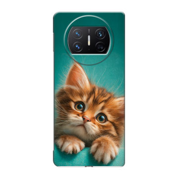 Пластиковый чехол на Huawei Mate X3 с принтом котенок Пластиковый чехол на Huawei Mate X3 с принтом котенок