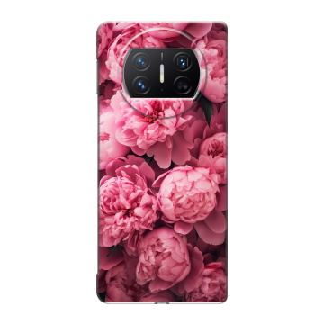 Пластиковый чехол на Huawei Mate X3 с принтом цветы пионы