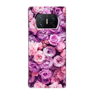 Пластиковый чехол на Huawei Mate X3 с принтом лавандовые розы