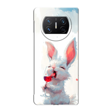 Пластиковый чехол на Huawei Mate X3 с принтом кролик зайчик