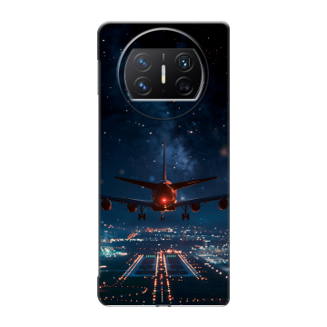 Пластиковый чехол на Huawei Mate X3 с принтом самолет