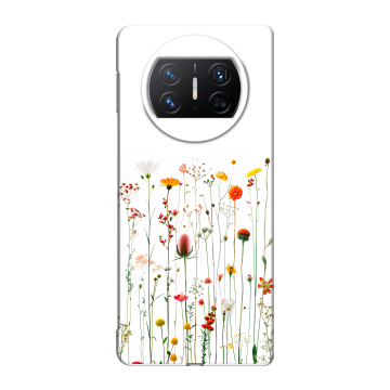 Пластиковый чехол на Huawei Mate X3 с принтом цветы