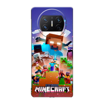Пластиковый чехол на Huawei Mate X3 с принтом Майнкрафт Minecraft