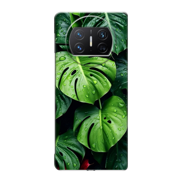 Пластиковый чехол на Huawei Mate X3 с принтом Листья