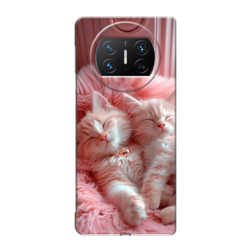 Пластиковый чехол на Huawei Mate X3 с принтом котята котики