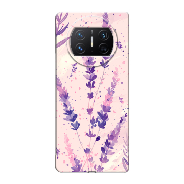 Пластиковый чехол на Huawei Mate X3 с принтом цветы лаванда Пластиковый чехол на Huawei Mate X3 с принтом цветы лаванда