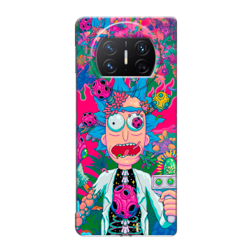 Пластиковый чехол на Huawei Mate X3 с принтом Рик и Морти Rick Morty